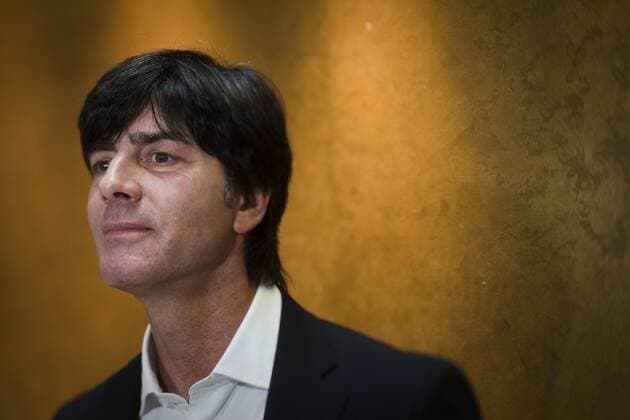 Bundestrainer Joachim Löw (Deutschland) Fußball WM Herren WM Qualifikation 2009, Nationalteam, Pressekonferenz, Pressetermin Porträt Cardiff