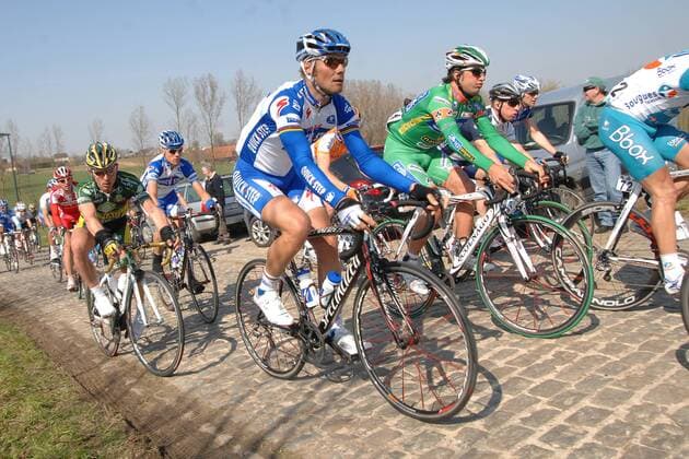 Tom Boonen (Belgien Quick Step, Mitte) Radsport Herren KBC Driedaagse van De Panne Koksijde 2009, Straßenradsport, Straße, Rad, Vdig Gruppe 1. Etappe: Middelkerke - Zottegem