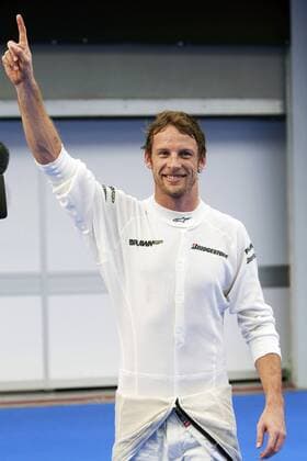 Jenson Button (England Brawn GP) - Pole Position beim Qualifying zum GP von Malaysia 2009 -  Motorsport Grand Prix Herren Großer Preis von Malaysia 2009, Formel 1 Weltmeisterschaft, F1, F, GP, WM, Qualifying Einzelbild Sepang Kuala Lumpur Freude,