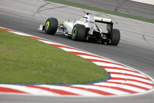 Jenson Button (England Brawn GP) in seinem Boliden Motorsport Grand Prix Herren Großer Preis von Malaysia 2009, Formel 1 Weltmeisterschaft, F1, F, GP, WM, Qualifying Totale Kuala Lumpur Sepang