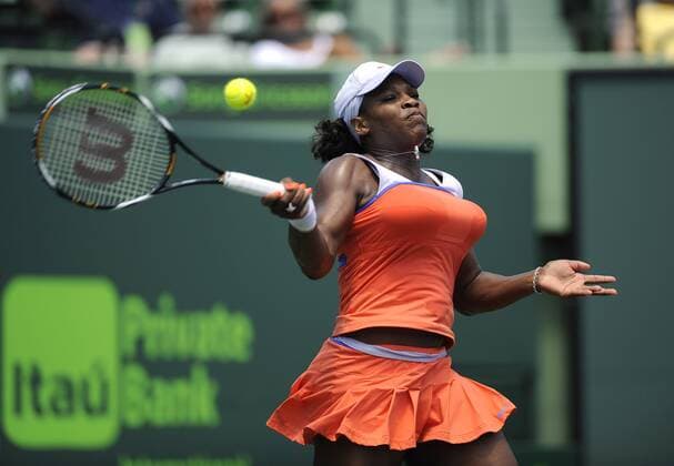 Serena Williams (USA) Tennis Damen Sony Ericsson Open 2009, WTA Tour, Finale Einzelbild Key Biscayne Miami Dynamik,