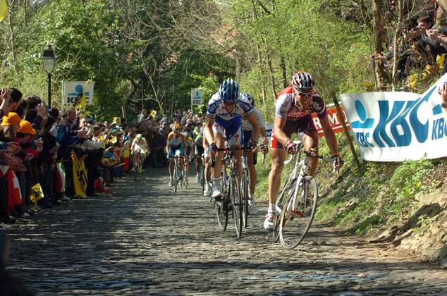 Philippe Gilbert (Silence Lotto) vor Tom Boonen (Quick Step beide Belgien) -  Radsport Herren Flandern Rundfahrt 2009, Flandernrundfahrt, Straßenradsport, Straße, Rad, ProTour Gruppe