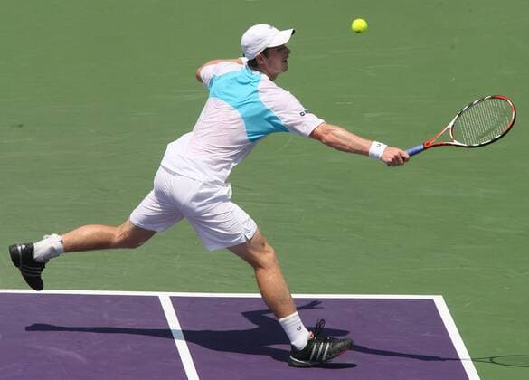 Andy Murray (Großbritannien) Tennis Herren Sony Ericsson Open 2009, ATP Tour, Finale Einzelbild o0 Andrew Key Biscayne Miami Dynamik,