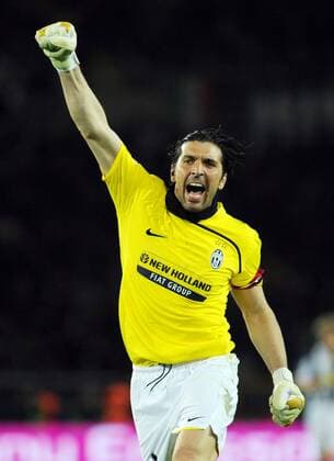 Torwart Gianluigi Buffon (Juventus Turin) - Torjubel -  Fußball Herren Serie A 2008 2009, 1. Italienische Liga, Juve Einzelbild Turin Freude,