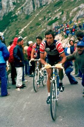 Giuseppe Martinelli (Italien Santini Selle Italia) -  Radsport Herren Giro d Italia 1981, dItalia, Straßenradsport, Straße, Rad Gruppe Tre Cime Di Lavaredo 20. Etappe: San Virgilio di Marebbe - Drei Zinnen