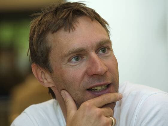 Jens Voigt (Deutschland Saxo Bank) Radsport Herren Skoda Velothon 2009, Straßenradsport, Straße, Rad, Radrennen, Straßenradrennen Porträt Berlin Nachdenklichkeit,