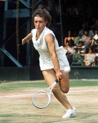 Martina Navratilova (CSSR) -  Tennis Damen All England Championships 1975, Grand Slam, WTA Tour Einzelbild Wimbledon Aufnahmedatum geschätzt London Dynamik,