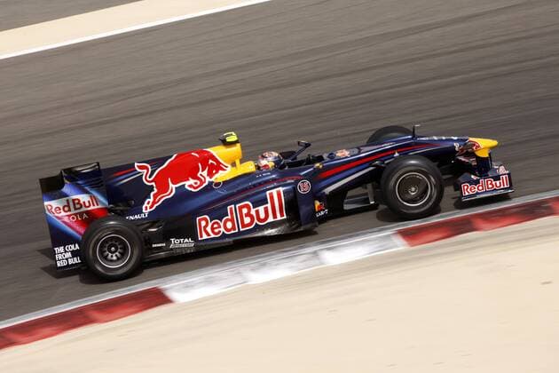 Sebastian Vettel (Deutschland Red Bull) in seinem Boliden Motorsport Grand Prix Herren Großer Preis von Bahrain 2009, Formel 1 Weltmeisterschaft, F1, F, GP, WM, Qualifying Einzelbild Manama Sakhir