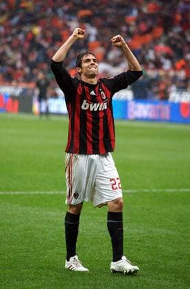 Kaka (AC Mailand) jubelt - Fußball Herren Serie A 2008 2009, 1. Italienische Liga, AC Mailand, Milan, Vdig Einzelbild Mailand Freude,