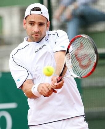 Nicolas Kiefer (Deutschland) - (Lpag003) Tennis Herren Internazionali BNL d Italia 2009, dItalia, ATP Tour, Masters Series, Pressekonferenz, Pressetermin, Einzelbild Rom Dynamik,