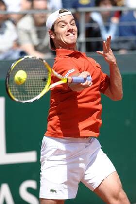 Richard Gasquet (Frankreich) - -AS3102 Tennis Herren Internazionali BNL d Italia 2009, dItalia, ATP Tour, Masters Series Einzelbild Rom Anstrengung, Dynamik,