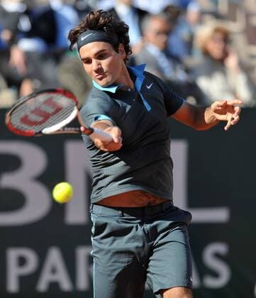 Roger Federer (Schweiz) - (AS3301) Tennis Herren Internazionali BNP d Italia 2009, dItalia, ATP Tour, Masters Series Einzelbild Rom Dynamik,