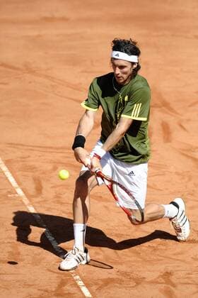 Juan Monaco (Argentinien) - (AS3201) Tennis Herren Internazionali BNP d Italia 2009, dItalia, ATP Tour, Masters Series Einzelbild Rom Dynamik,