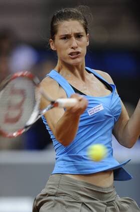 Andrea Petkovic (Deutschland) Tennis Damen Porsche Grand Prix 2009, WTA Tour Einzelbild Stuttgart Dynamik,