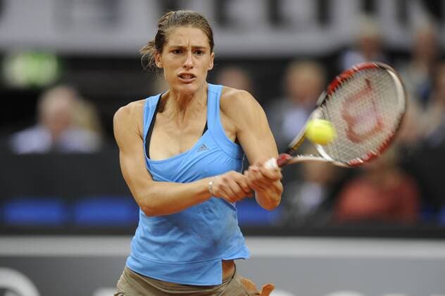 Andrea Petkovic (Deutschland) Tennis Damen Porsche Grand Prix 2009, WTA Tour Einzelbild Stuttgart Dynamik,