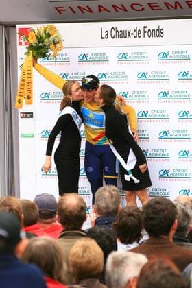 Gregory Rast (Schweiz Astana), Gesamtführender nach der 2. Etappe der Tour de Romandie 2009 von La Chaux de Fonds nach La Chaux de Fonds Radsport Herren Tour de Romandie 2009, Straßenradsport, Straße, Rad Gruppe 2. Etappe: La Chaux de Fonds - La Chaux de Fonds Freude, 