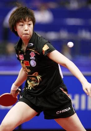 Zhang Yining (China) -  Tischtennis WM Damen WM 2009, Nationaltrikot Einzelbild Yokohama
