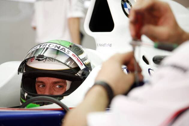 Nick Heidfeld (Deutschland BMW Sauber) im Cockpit seines Boliden Motorsport Grand Prix Herren Großer Preis von Spanien 2009, Formel 1 Weltmeisterschaft, F1, F, GP, WM Einzelbild o0 Circuit de Catalunya Barcelona