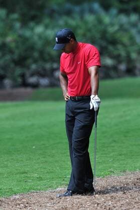Tiger Woods (USA) enttäuscht -  (JAX20090510310) Golf Herren The Players Championship 2009, PGA Tour Einzelbild TPC Sawgrass Ponte Vedra Beach Enttäuschung,