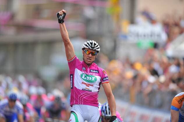 Alessandro Petacchi (Italien LPR) gewinnt die 3. Etappe des Giro d Italia 2009 -  Radsport Herren Giro d Italia 2009, dItalia, Straßenradsport, Straße, Rad Einzelbild 3. Etappe: Grado - Valdobbiadene Freude,