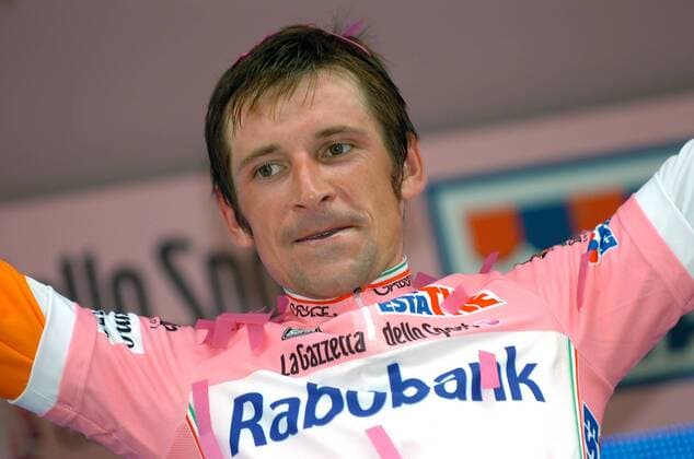 Denis Menchov (Russland Rabobank) gewinnt das Einzelzeitfahren und übernimmt somit das rosa Trikot nach der 12. Etappe des Giro d Italia 2009 -  Radsport Herren Giro d Italia 2009, dItalia, Straßenradsport, Straße, Rad, Zeitfahren, Einzelzeitfahren Einzelbild 12. Etappe: Sestri Levante - Riomaggiore Freude,