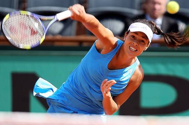 Ana Ivanovic (Serbien) -  Tennis Damen French Open 2009, Grand Slam, WTA Tour Einzelbild Roland Garros Paris Dynamik,