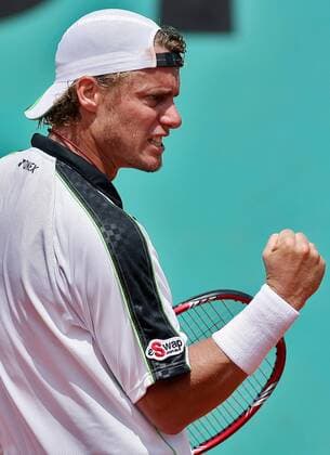 Lleyton Hewitt (Australien) jubelt -  Tennis Herren French Open 2009, Grand Slam, ATP Tour, Einzelbild Roland Garros Paris Freude,