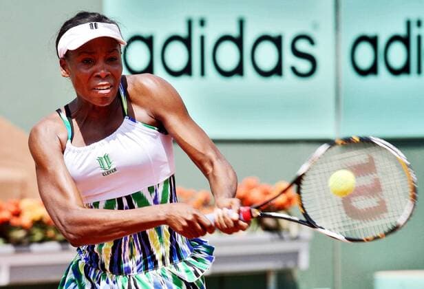 Venus Williams (USA) -  Tennis Damen French Open 2009, Grand Slam WTA Tour Einzelbild Roland Garros Paris Dynamik,
