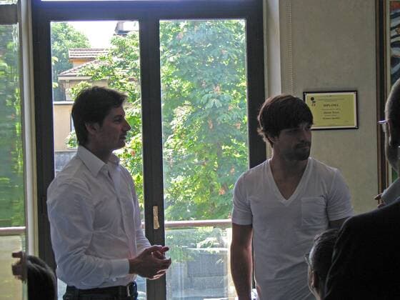 Diego und Sportdirektor Alessio Secco während der Vertragsverhandlungen mit Juventus Turin Fußball Herren Serie A 2009 2010, Juve Gruppe Turin