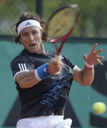 Marcos Baghdatis (Zypern) Tennis Herren French Open 2009, Grand Slam, ATP Tour Einzelbild Roland Garros Paris Dynamik,