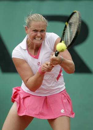 Anna Lena Groenefeld (Deutschland) Tennis Damen French Open 2009, Grand Slam, WTA Tour Einzelbild Roland Garros Paris Dynamik,