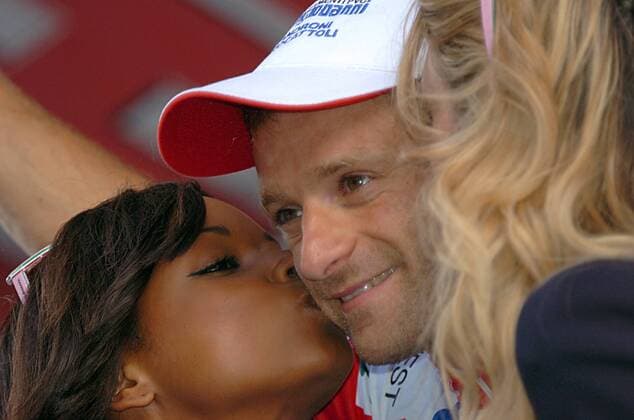 Michele Scarponi (Italien Diquigiovanni Androni) - Etappensieger der 18. Etappe des Giro d Italia 2009 -  Fußball Herren Giro d Italia 2009, dItalia, Straßenradsport, Straße, Rad Gruppe 18. Etappe: Sulmona - Benevento Freude,
