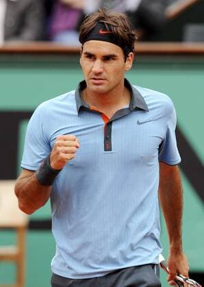 Roger Federer (Schweiz) Tennis Herren French Open 2009 Grand Slam ATP Tour Einzelbild Roland Garros Paris
