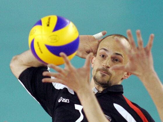Georg Wiebel (Deutschland) -  Volleyball Länderspiel Herren WM Qualifikation 2009, Nationalteam, Einzelbild Poprad Dynamik,