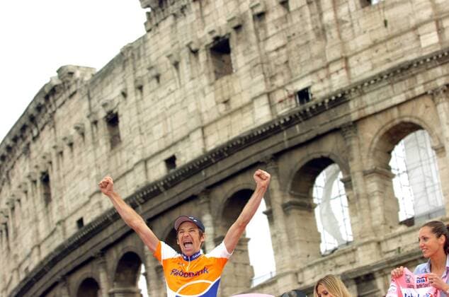 Denis Menchov (Russland Rabobank) - Gesamtsieger des Giro d Italia 2009 -  Radsport Herren Giro d Italia 2009, dItalia, Straßenradsport, Straße, Rad Einzelbild 21. Etappe: Rom Begeisterung, Freude,