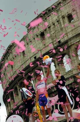 Denis Menchov (Russland Rabobank) - Gesamtsieger des Giro d Italia 2009 -  Radsport Herren Giro d Italia 2009, dItalia, Straßenradsport, Straße, Rad Gruppe 21. Etappe: Rom Freude,