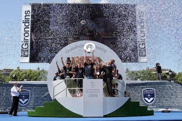 Girondins Bordeaux - Französischer Meister 2009 -  (pan32112) Fußball Herren Ligue 1 2008 2009, 1. Französische Liga, Girondins de Bordeaux, Sieg, Sieger, Meister, Feier Totale Bordeaux Freude,