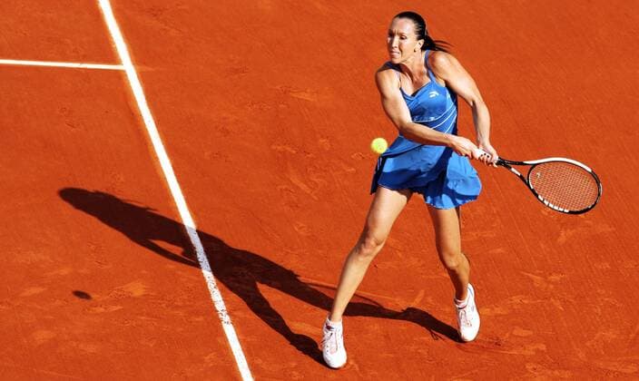 Jelena Jankovic (Serbien) -  Tennis Damen French Open 2009, Grand Slam, WTA Tour Einzelbild Roland Garros Paris Dynamik,