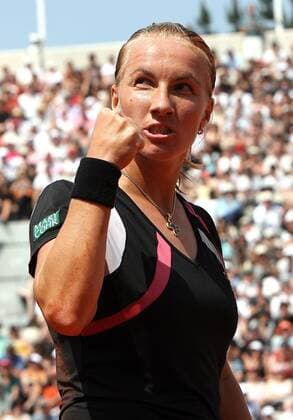 Svetlana Kuznetsova (Rußland) jubelt -  Tennis Damen French Open 2009, Grand Slam, WTA Tour Einzelbild Roland Garros Paris Freude,