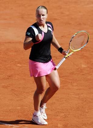 Svetlana Kuznetsova (Russland) - Jubel -  (PAR20090604203) Tennis Damen French Open 2009, Grand Slam, WTA Tour Einzelbild Roland Garros Paris Freude,