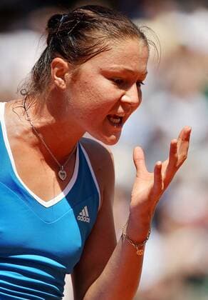 Dinara Safina (Russland) enttäuscht -  Tennis Damen French Open 2009, Grand Slam, WTA Tour Einzelbild Roland Garros Paris Enttäuschung,