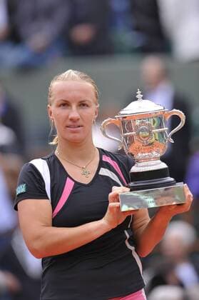Svetlana Kuznetsova (Rußland) gewinnt die French Open 2009 -  Tennis Damen French Open 2009, Grand Slam, WTA Tour, Finale Einzelbild Roland Garros Paris Freude,