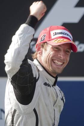 Jenson Button (England Brawn GP) gewinnt den GP der Türkei 2009 -  Motorsport Grand Prix Herren Großer Preis der Türkei 2009, Formel 1 Weltmeisterschaft, F1, F, GP, WM Porträt Istanbul Freude, Begeisterung,