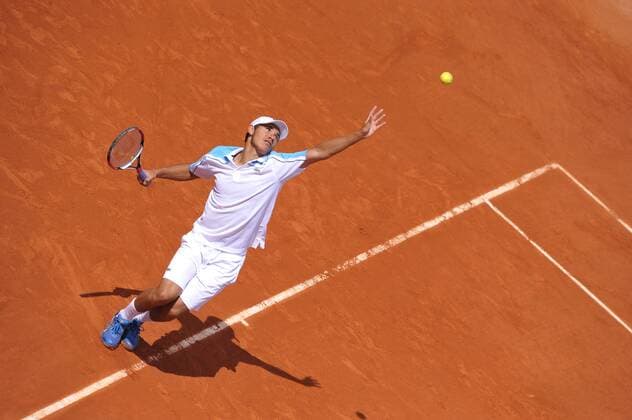 Daniel Berta (Schweden) - Aufschlag -  Tennis Herren French Open 2009, Grand Slam, ATP Tour, Junioren, Jugend, Nachwuchs, Finale Einzelbild Roland Garros Paris