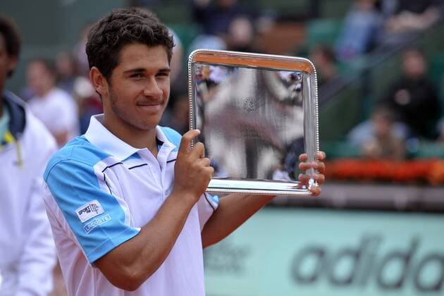 Daniel Berta (Schweden) gewinnt die French Open 2009 der Junioren -  Tennis Herren French Open 2009, Grand Slam, ATP Tour, Junioren, Jugend, Nachwuchs, Finale Einzelbild Roland Garros Paris Freude,