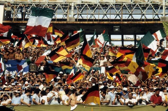 Deutsche und italienische Fans Fußball WM Herren WM Finale 1982, Länderspiel, Nationalteam, Totale Madrid