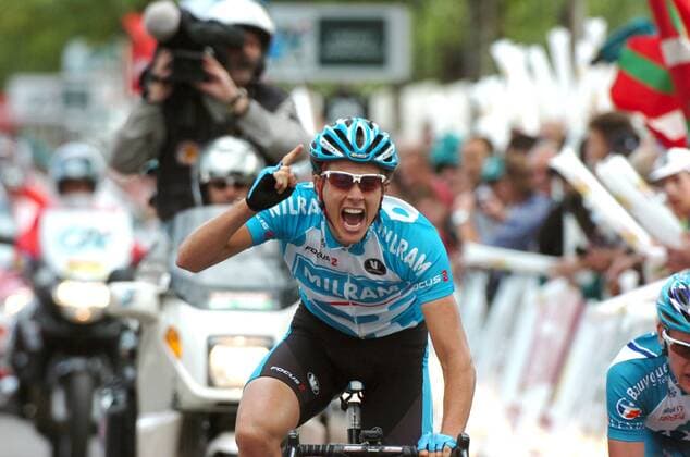 Niki Terpstra (Niederlande Milram) gewinnt die 3. Etappe des Criterium du Dauphine Libere 2009 -  Radsport Herren Criterium du Dauphine Libere 2009, Straßenradsport, Straße, Rad, ProTour Einzelbild 3. Etappe: Tournus - Saint Etienne Freude, Begeisterung,