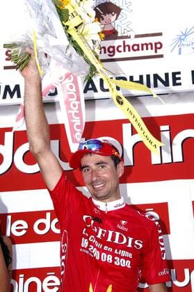 David Moncoutie (Frankreich Cofidis) gewinnt die 7. Etappe der Criterium du Dauphine Libere 2009 -  Radsport Herren Criterium du Dauphine Libere 2009, Straßenradsport, Straße, Rad, ProTour Einzelbild 7. Etappe: Briancon - Saint Francois Longchamp Freude,