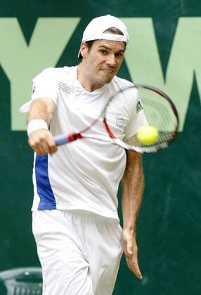 Thomas Haas (Deutschland) Tennis Herren Gerry Weber Open 2009, ATP Tour, Finale Einzelbild Halle Westfalen Dynamik,