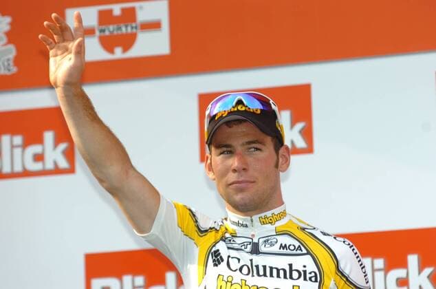 Mark Cavendish (Großbritannien Columbia High Road) gewinnt die 3. Etappe der Tour de Suisse 2009 -  Radsport Herren Tour de Suisse 2009, Straßenradsport, Straße, Rad, ProTour, Vdig Einzelbild 3. Etappe: Davos - Lumino Freude,
